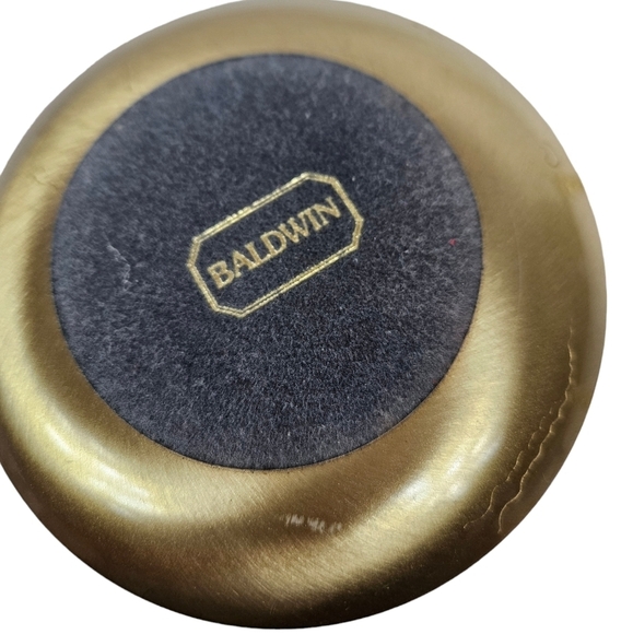 Vintage Baldwin Set of Cast Brass Saucer Base Candle Stick Holders 6.5" Tall G50 - Picture 6 of 8